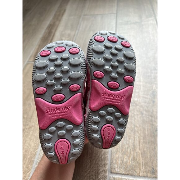 Stride Rite Pink Sparkly Zippered Boots Sz 8W - Picture 7 of 7